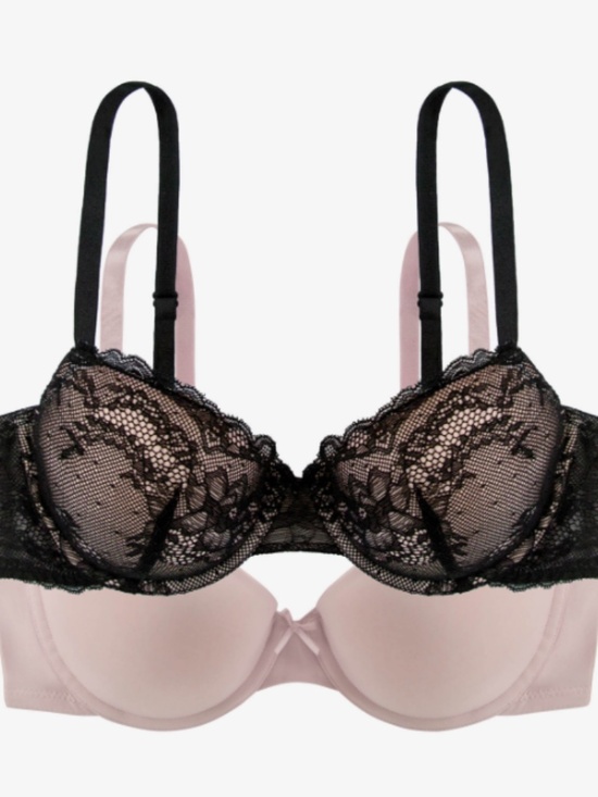 Dorina Other - Dorina Women's Chloe Light Padded 2 Piece Bra Set - Black, Beige 40B.
